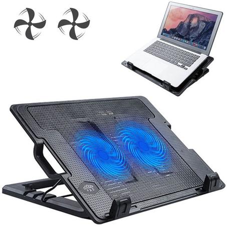 Support d'ordinateur réglable avec deux ventilation