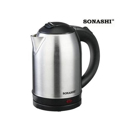 Sonashi Bouilloire Sans Fil En Acier Inoxydable 1,8 Litre -SKT-1813-noir/Inox