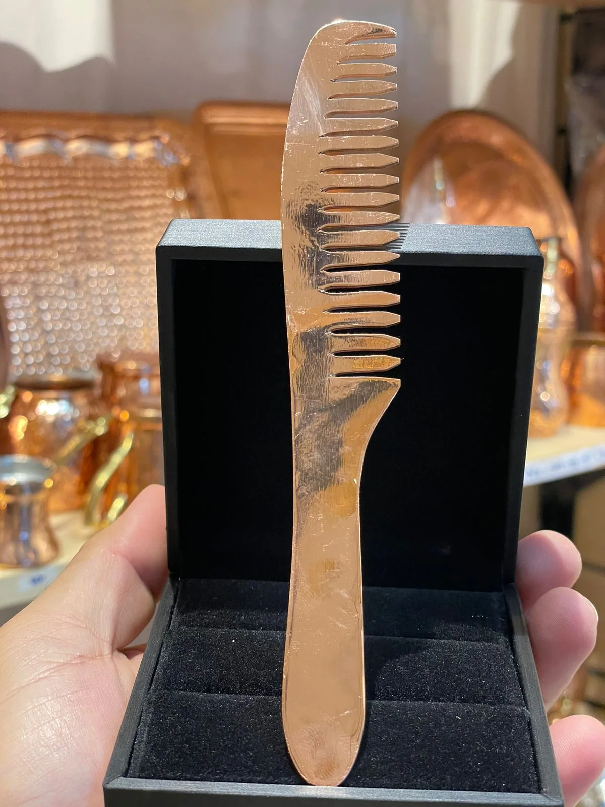 مشط نحاس احمر - صغير ساده