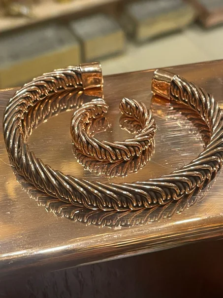 طقم اساور الدنجوان نحاس احمر عالى الجوده ( رفيع )