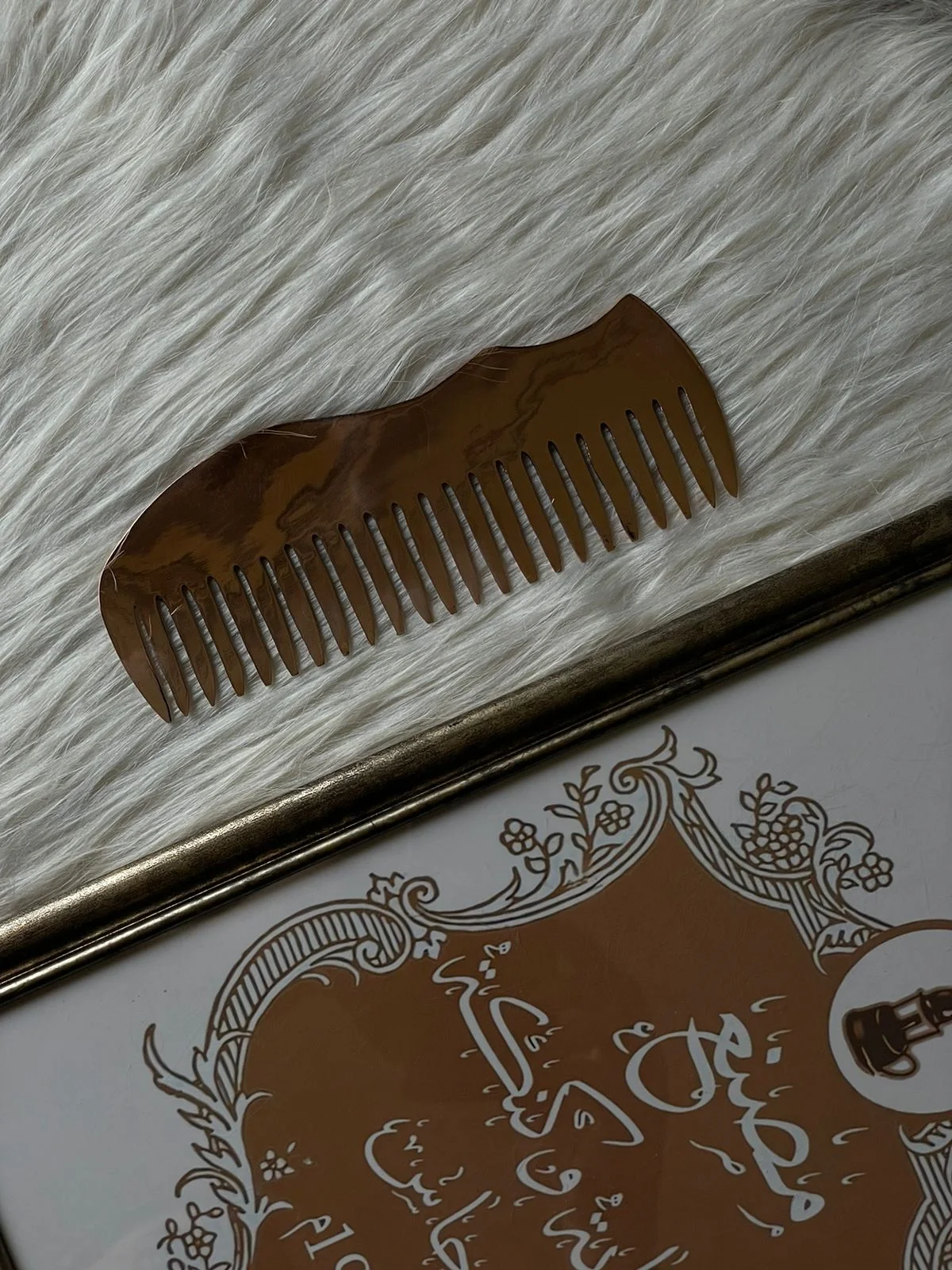 مشط نحاس سادة احمر كبير