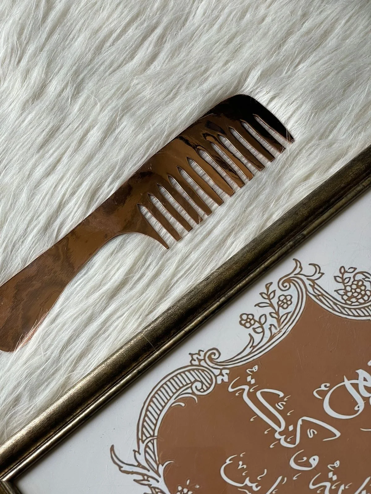 مشط نحاس سادة احمر كبير