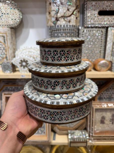 طقم 3علب صدف مدور - لوكس (جمله)