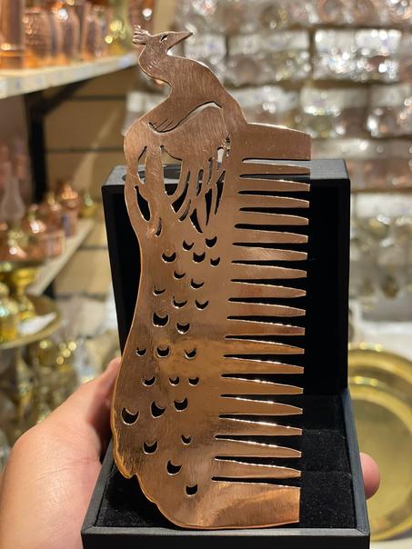 مشط نحاس احمر كبير شكل جديد (سادة )
