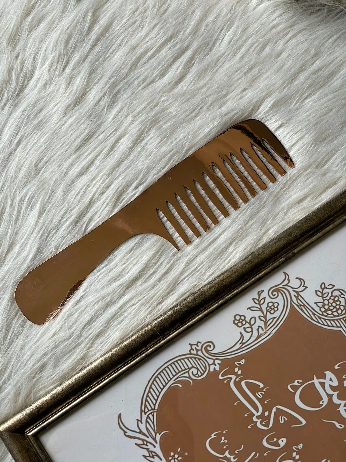 مشط نحاس سادة احمر كبير