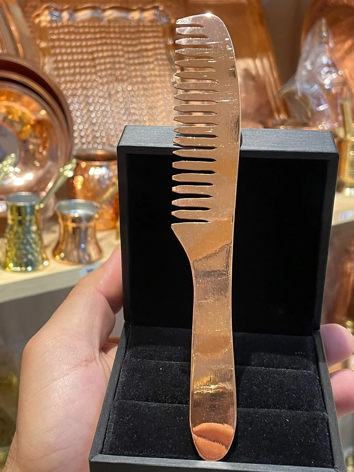 مشط نحاس احمر - صغير ساده