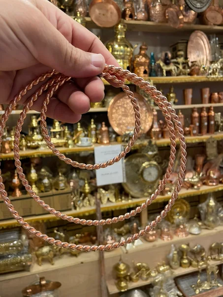 طوق نحاس مجدول 3 مقاسات