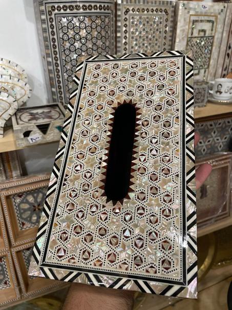 علبه مناديل صدف لوكس (جمله)