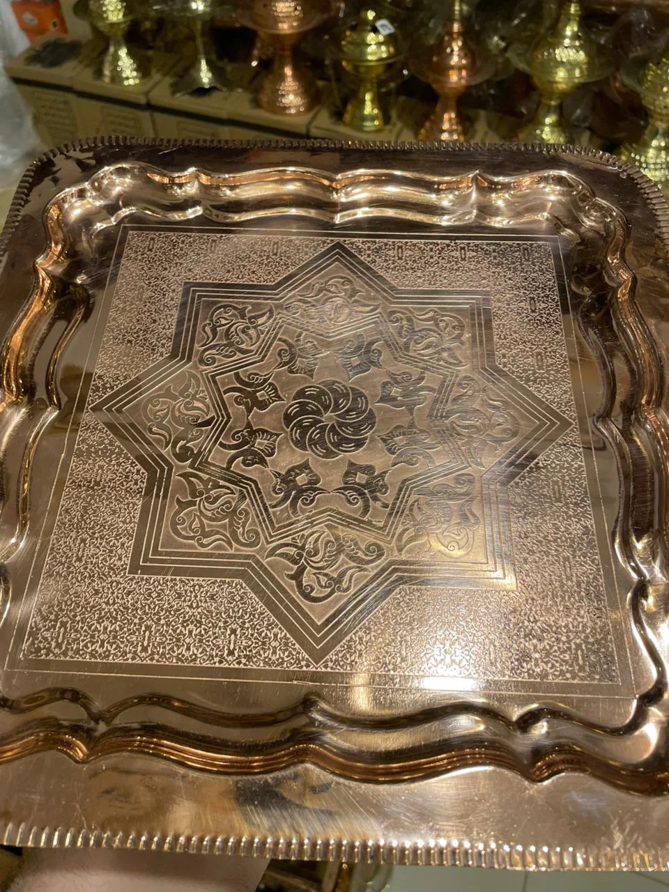 صوانى النحاس بجميع اشكالها ( جوده عاليه )