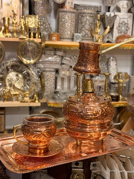 طقم كلاسيك 4قطع نحاس احمر