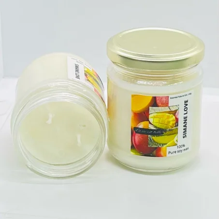 SIMANE LOVE Candle Bougie parfumée 100% Naturel - Mangue - 288g