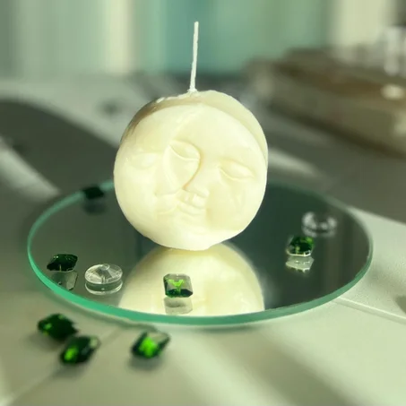 SIMANE LOVE Candle Moon Bougie parfumée 100% Naturel - Coco