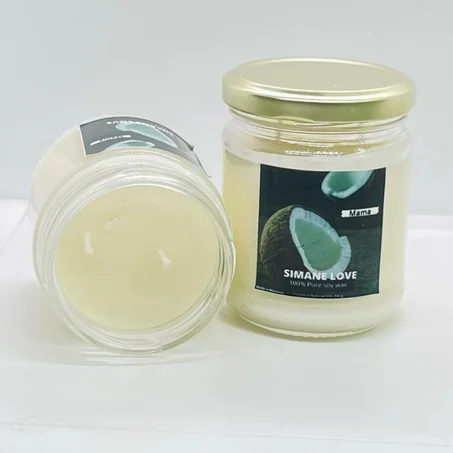 SIMANE LOVE Candle Bougie parfumée 100% Naturel - Coco - 288g