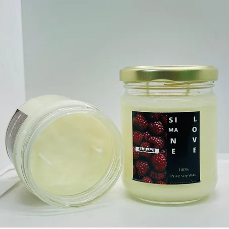 SIMANE LOVE Candle Bougie parfumée 100% Naturel - framboise - 288g