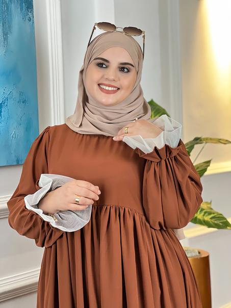 كسوة كلوش بشبكة بتصميم عصري وأنيق – خفيفة، مستورة، كتناسب المحجبات وغير المحجبات!