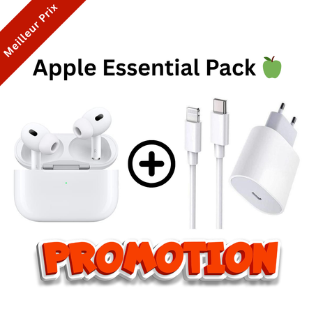 Apple Essential Pack 🍏Chargeur 25W + AirPods Pro 2