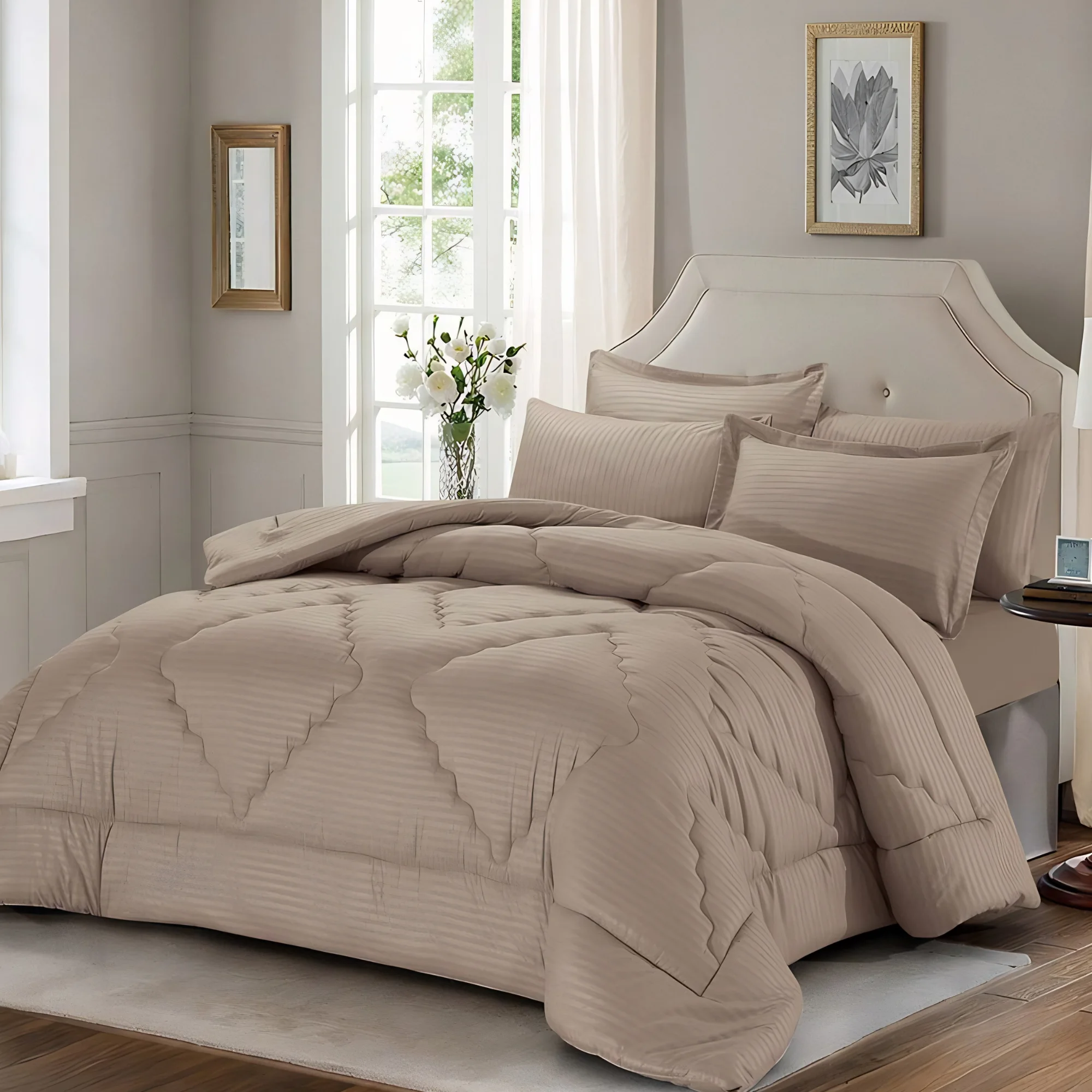 مفرش دوكس الفندقي 4 قطع للمفرد - ألوان متعددة