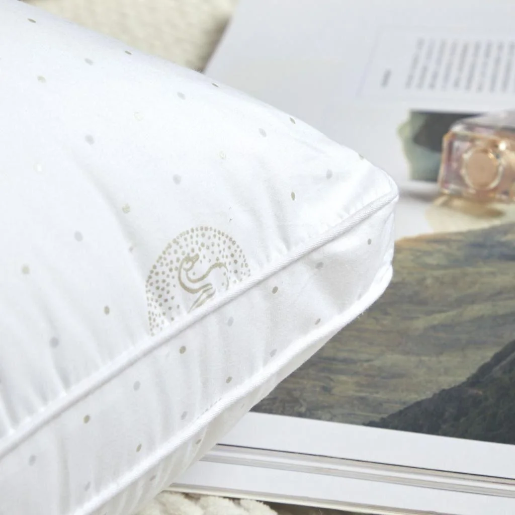 مخدة كالفو فندقية قطن 100% بحشو ريش طبيعي