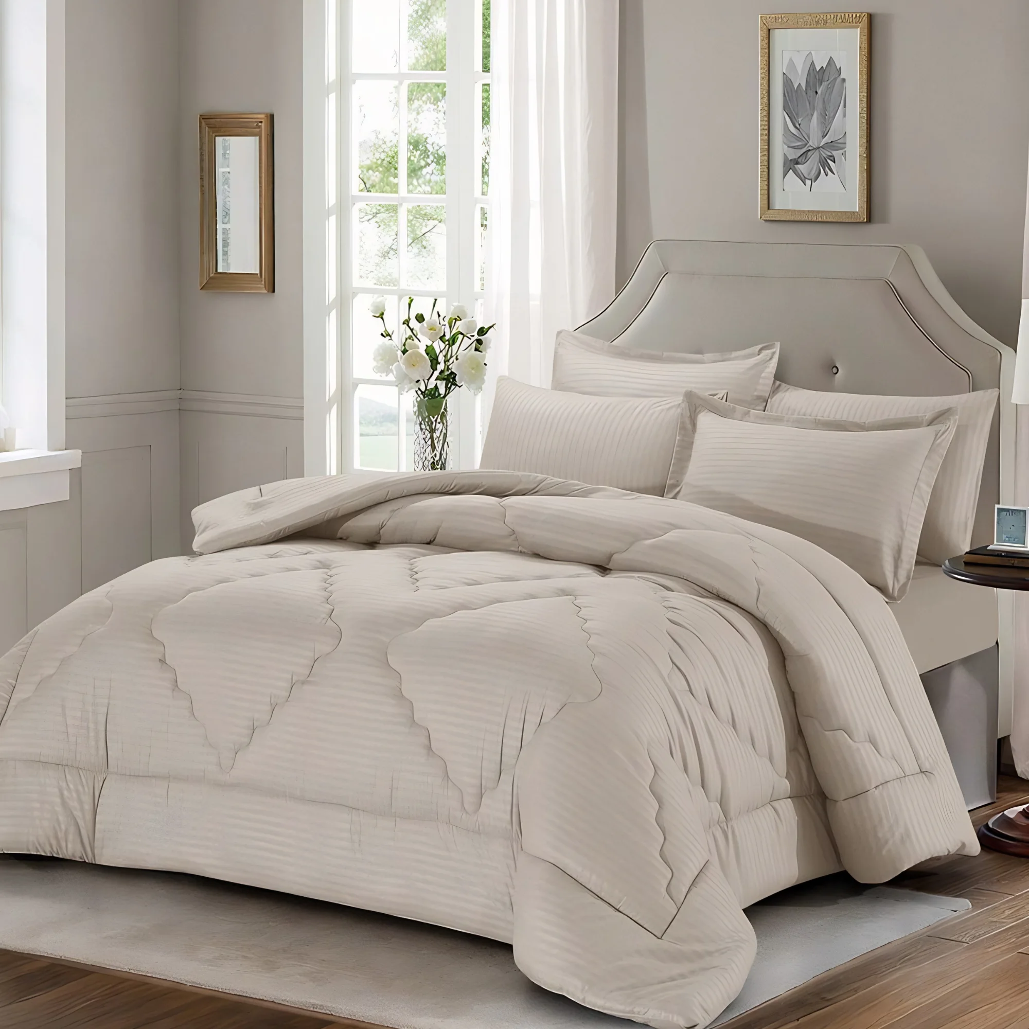 مفرش دوكس الفندقي 6 قطع للمزدوج - ألوان متعددة