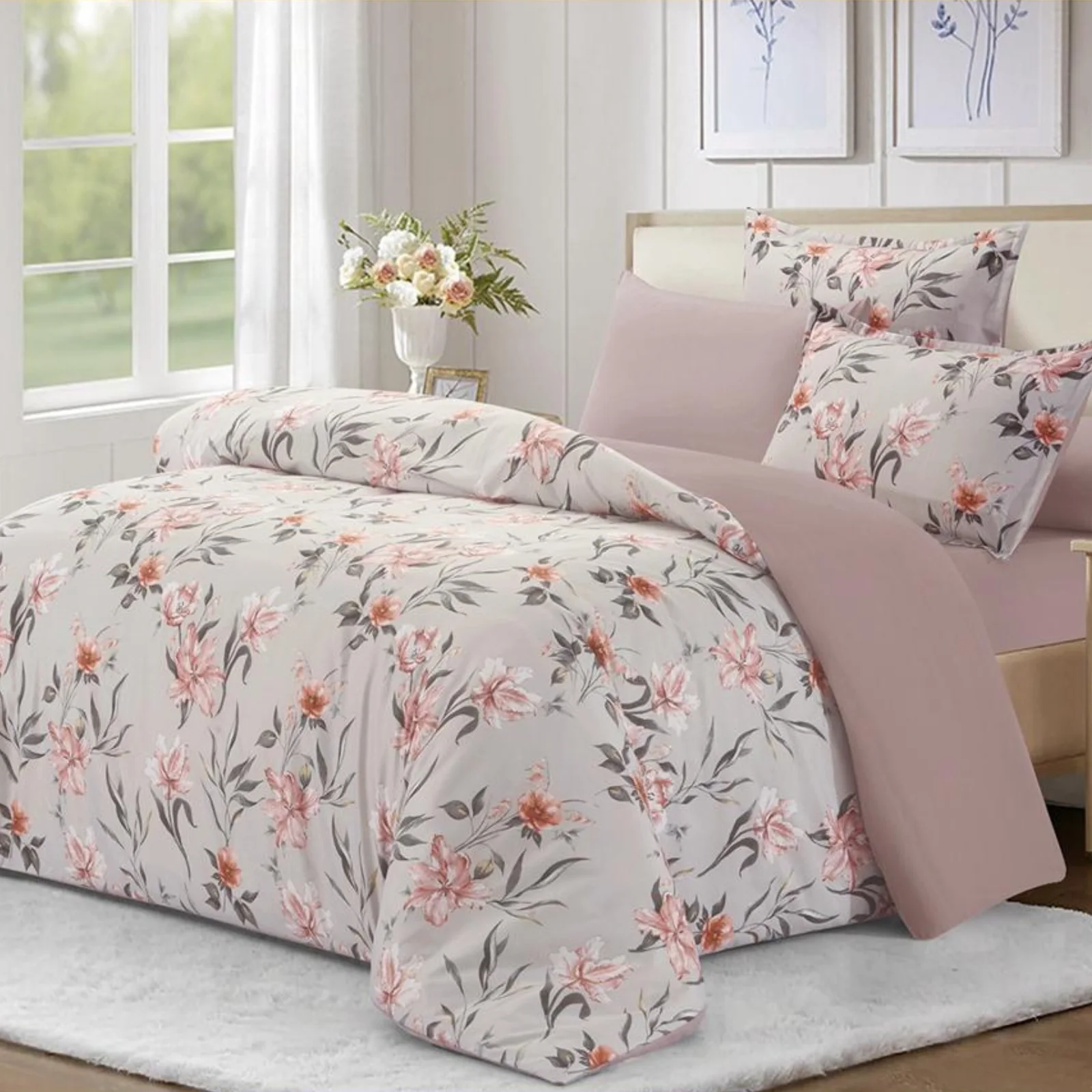 مفرش صيفي كلاسيك كانون 4 قطع للمفرد