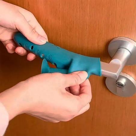 Poignée de porte en silicone avec ventouse