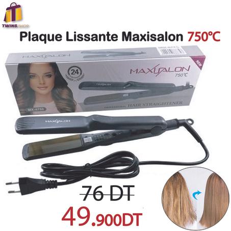 Plaque Céramique Professionnelle Maxisalon Température 750 °C "Réglable"