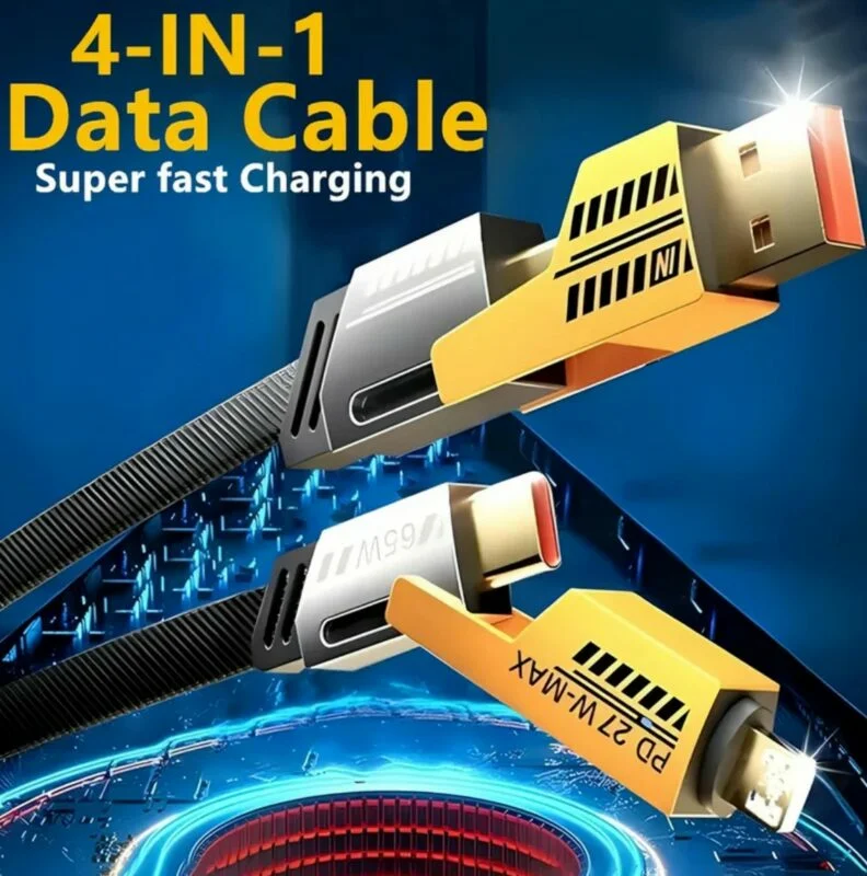 Câble de Chargement 4en1 Ultra Rapide