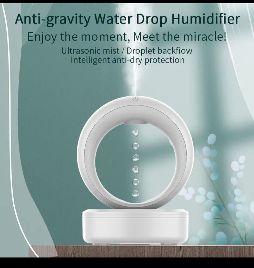 Humidificateur à Effet Anti-Gravité – 800 ml – LED & Diffuseur d’Arômes