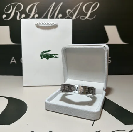 Bracelet Lacoste pour homme noir et gris