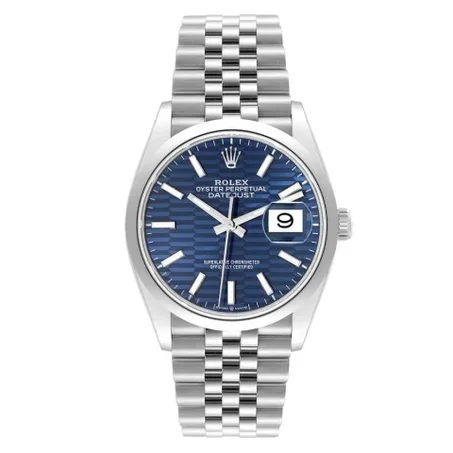 Montres Datejust Jubilee Cannelé Bleu