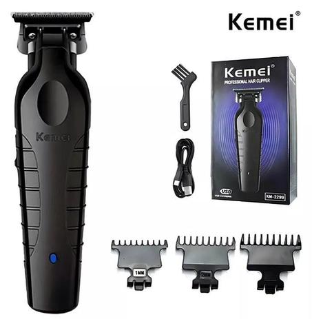 ماكينة حلاقة كهربائية Kemei KM-2299 – متعددة الأطوال، شحن USB، تصميم احترافي