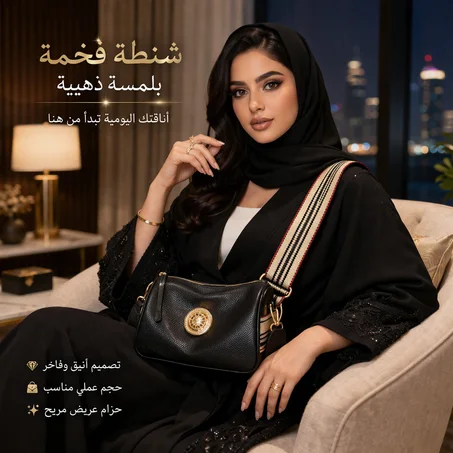 ✨ شنطة أناقة يومية فاخرة – ستايل مميز يناسب كل إطلالة 👜(خصم 35%🔥مع التوصيل مجاني في الكويت🎁)