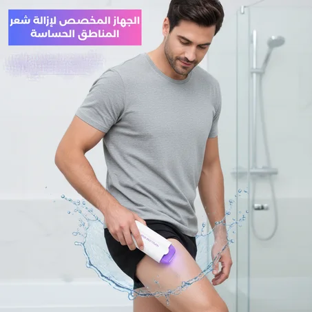 جهاز مخصص لإزالة شعر المناطق الحساسة للرجال بدون آلم😍(الآن بخصم 35%🔥مع الشحن مجاني في الكويت🎁)