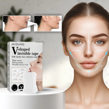 🌸 لاصقات شدّ الوجه الفورية — ملامح أنحف وشدّ واضح خلال ثوانٍ!😍(علبة واحدة فيها 100 لاصقة🎁)