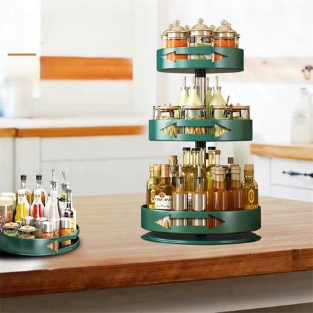 المنظم الدوار ثلاث طبقات 🤩 (فقط ب 18 دينار مع الشحن مجاني في الكويت🔥)