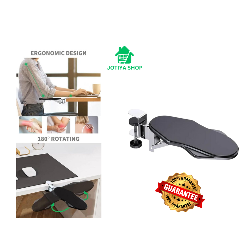 مسند ذراع للكمبيوتر – ARM REST مسند ذراع مكتبي مريح وعملي، يُثبَّت بسهولة على الطاولة لتوفير دعم مثالي للذراع والمرفق أثناء العمل. يساعد هذا المسند على تخفيف الضغط على الكتف والرقبة، مما يجعل