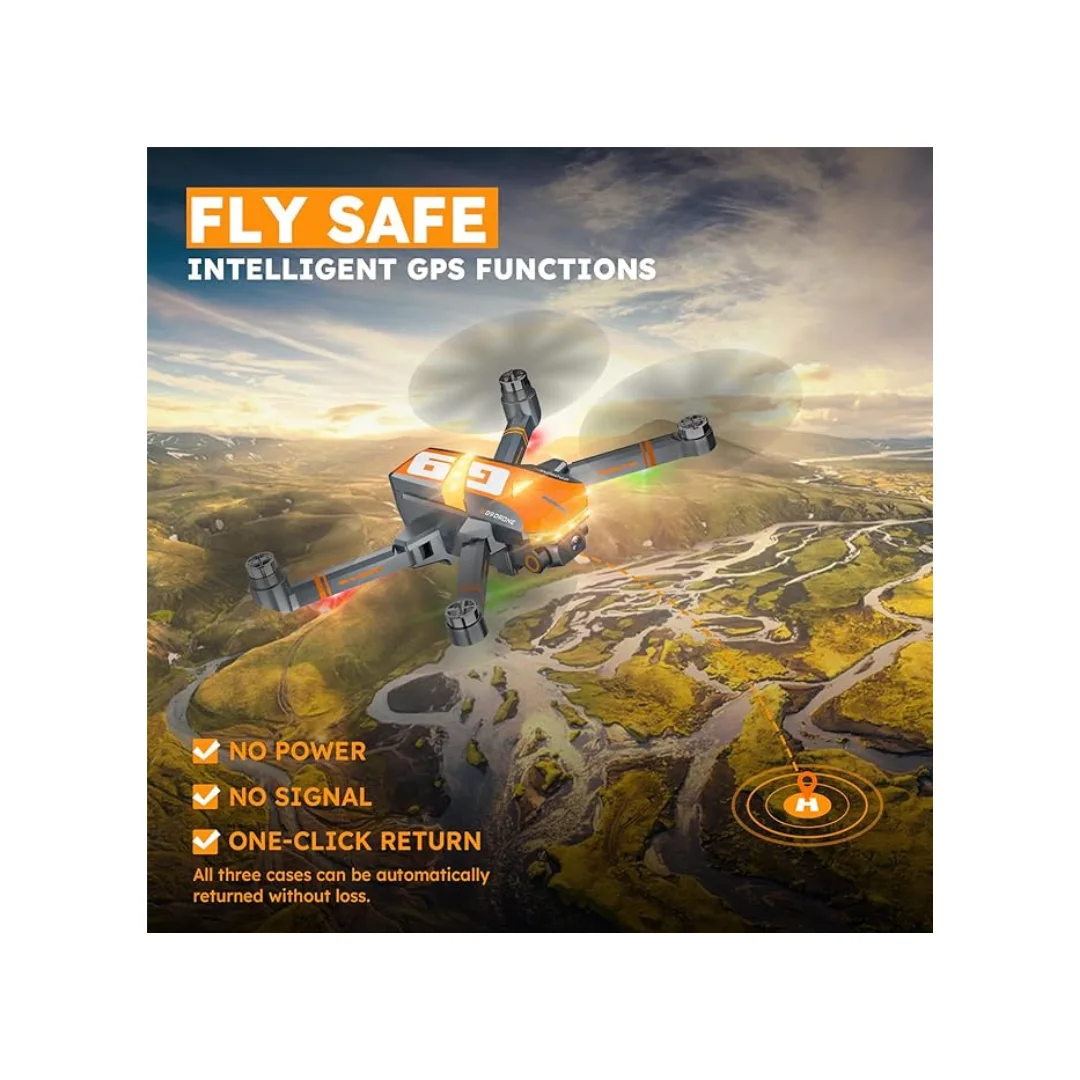 Drone G9 GPS 4K Pliable | Moteurs Brushless | WiFi 5G FPV