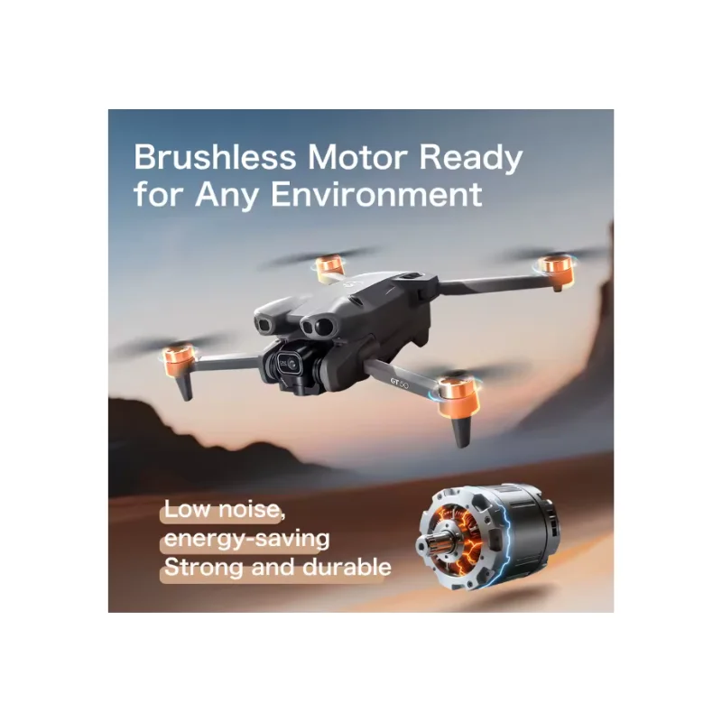 Drone GT50 Pro GPS 4K avec Double Caméra, Moteurs Brushless et Télécommande à Écran – Design Premium