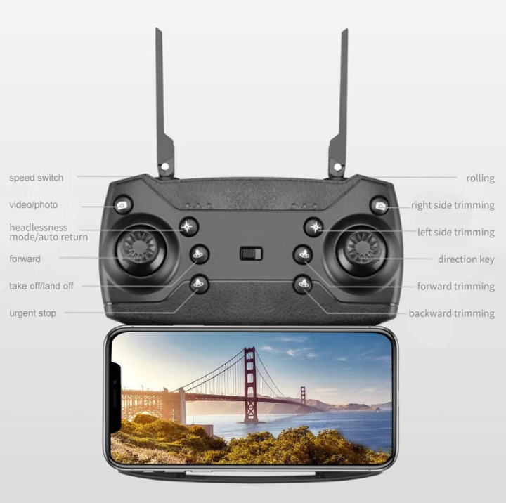 E88 Pro 2024 - Drone FPV Wi-Fi avec caméra grand angle HD 4K 1080P