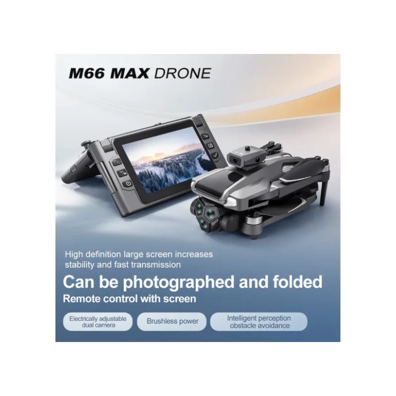 Drone M66 Max Pliable avec Caméra HD 1080P et Évitement d'Obstacles