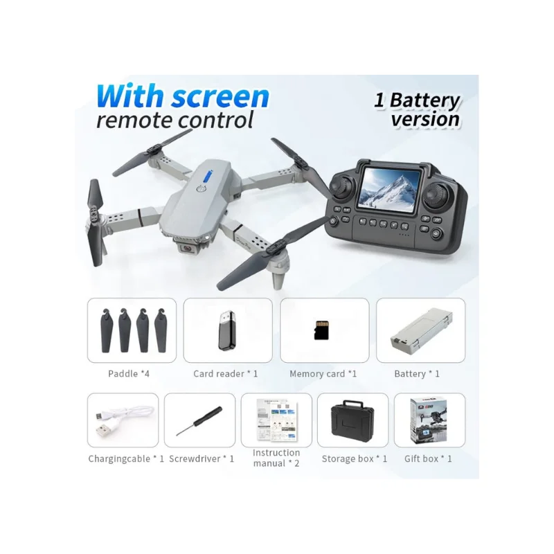 E88 Pro - Drone FPV Wi-Fi avec caméra grand angle HD 4K 1080P