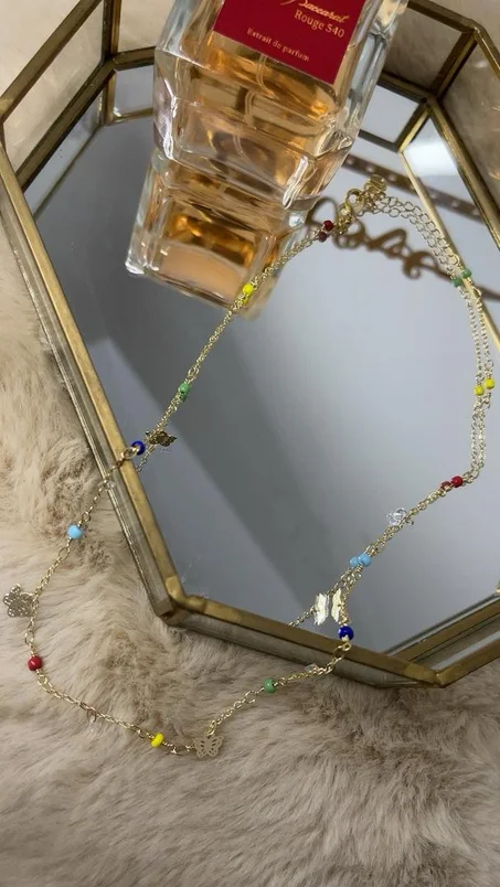 chaine en plaque or petites papillons