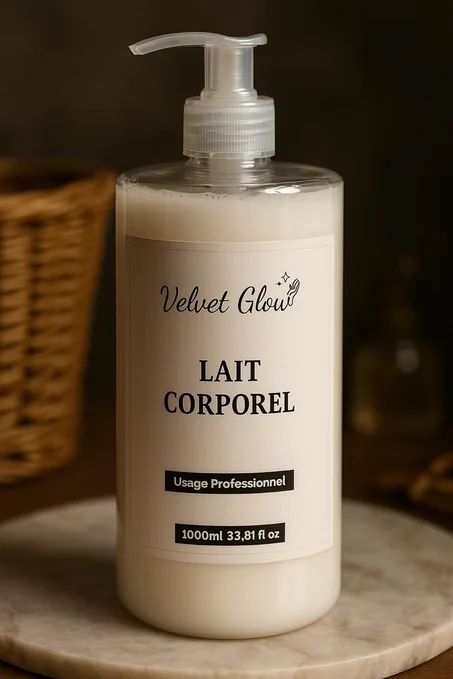 Velvet Glow – Lait Corporel Hydratant 1000ml | Usage Professionnel