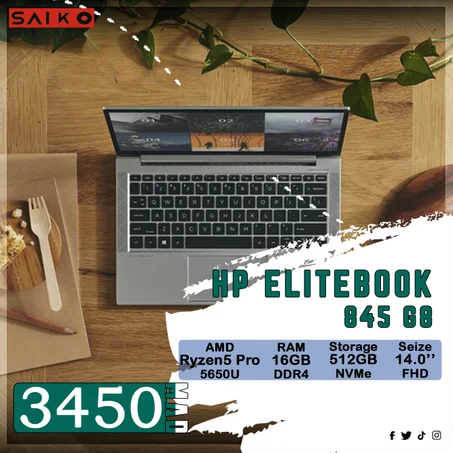 HP ELITEBOOK 845 G8 RYZEN 5 PRO 5650U 16GB RAM 512GB NVMe SSD