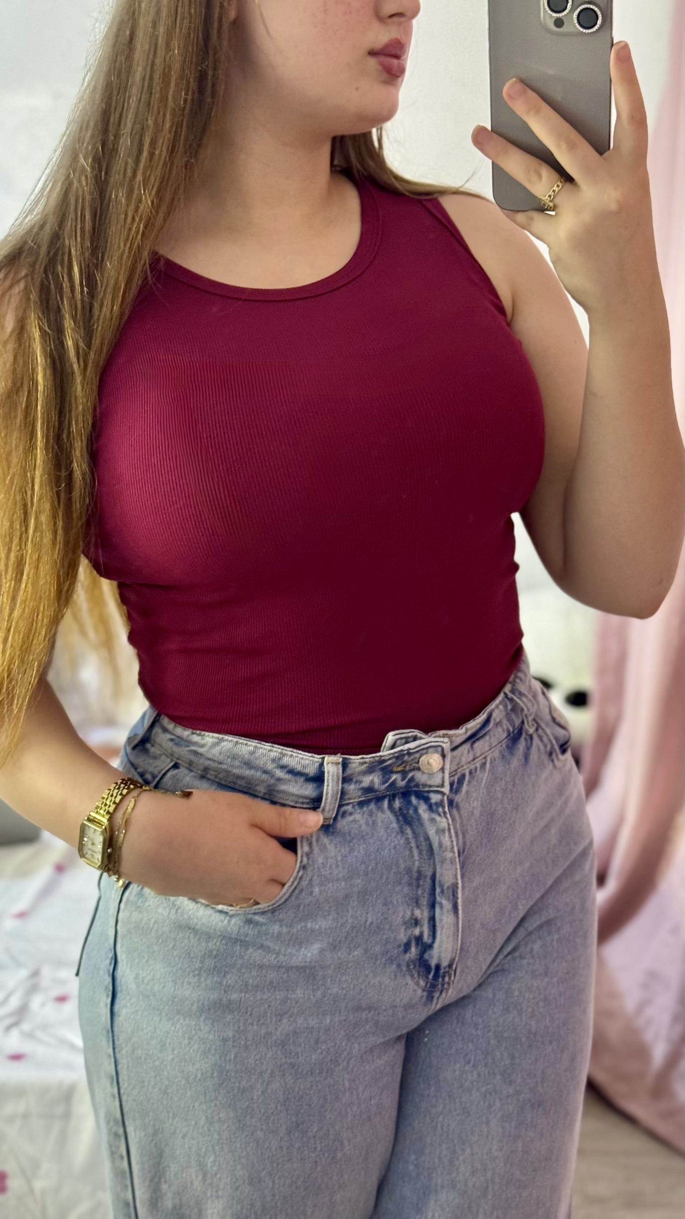 Lot de 5 débardeurs côtelés pour femmes