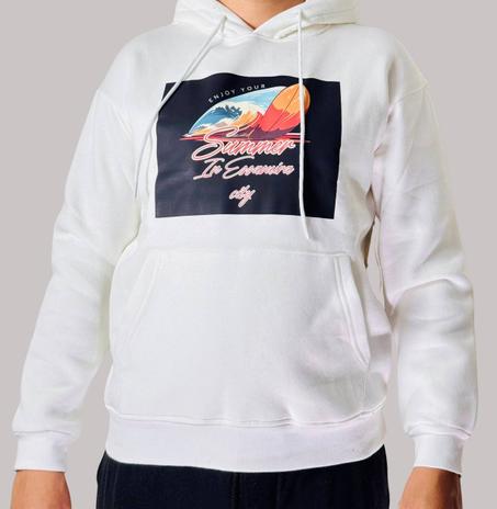 White hoodie : summer in Essaouira