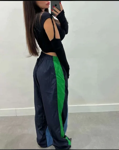 Pantalon tissu avec jeans droit