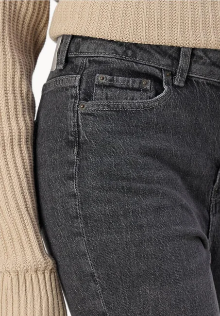 Jeans pattes d'éléphant Grès noir