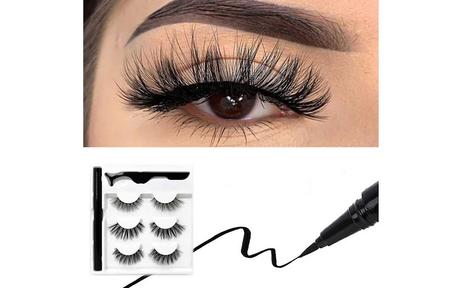 رموش مغناطيسية مع مجموعة آيلاينر  لتحديد العيون