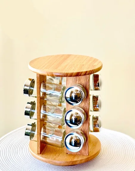 طقم توابل فاخر – 9 قطع بسطح دائري